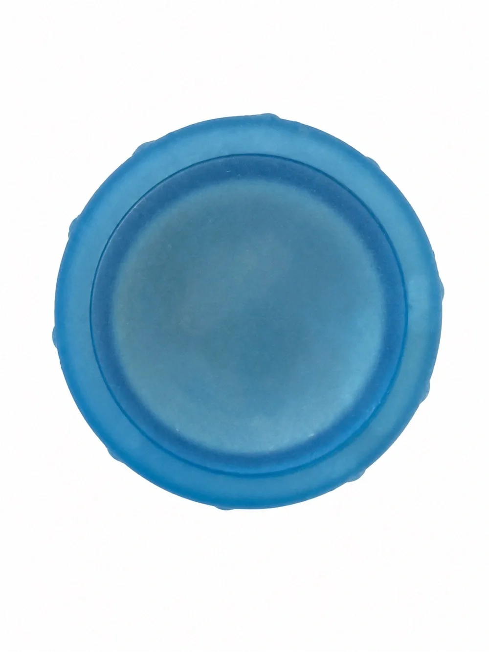 Blue Satin Glass Basket with Ruffled Rim - Picture 3 of 3